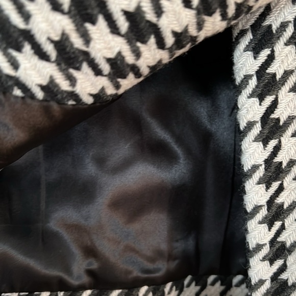 JONATHAN MARTIN Black/White Houndstooth Wool Lined Jacket, Size Small, GUC. - Picture 7 of 9